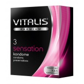 Презервативы с пупырышками и кольцами VITALIS PREMIUM sensation - 3 шт. - Vitalis - купить с доставкой в Шахтах