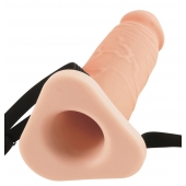 Телесный реалистичный фаллоимитатор с полостью Silicone Hollow Extension - 20 см. - Pipedream - купить с доставкой в Шахтах