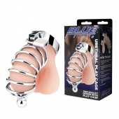 Серебристая клетка для члена Urethral Play Cage - BlueLine - купить с доставкой в Шахтах