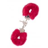 Металлические наручники с красной меховой опушкой METAL HANDCUFF WITH PLUSH RED - Dream Toys - купить с доставкой в Шахтах