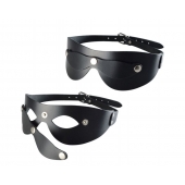 Черная кожаная маска  Новичок - Sitabella - купить с доставкой в Шахтах