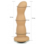 Телесная рельефная насадка Harness - 14,2 см. - LOVETOY (А-Полимер) - купить с доставкой в Шахтах