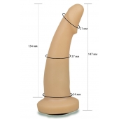 Телесная гладкая насадка Harness - 14,7 см. - LOVETOY (А-Полимер) - купить с доставкой в Шахтах
