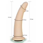 Телесная гладкая насадка-фаллоимитатор Harness - 17 см. - LOVETOY (А-Полимер) - купить с доставкой в Шахтах