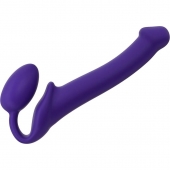 Фиолетовый безремневой страпон Silicone Bendable Strap-On - size M - Strap-on-me - купить с доставкой в Шахтах