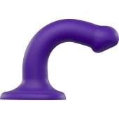 Фиолетовый фаллоимитатор-насадка Strap-On-Me Dildo Dual Density size S - 17 см. - Strap-on-me - купить с доставкой в Шахтах