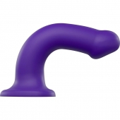 Фиолетовый фаллоимитатор-насадка Strap-On-Me Dildo Dual Density size L - 19 см. - Strap-on-me - купить с доставкой в Шахтах