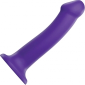 Фиолетовый фаллоимитатор-насадка Strap-On-Me Dildo Dual Density size L - 19 см. - Strap-on-me - купить с доставкой в Шахтах