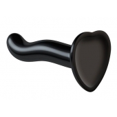 Черный фаллоимитатор-насадка Strap-On-Me P G spot Dildo size S - 16,4 см. - Strap-on-me - купить с доставкой в Шахтах