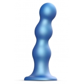 Голубая насадка Strap-On-Me Dildo Plug Balls size S - Strap-on-me - купить с доставкой в Шахтах