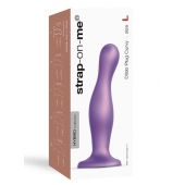 Фиолетовая насадка Strap-On-Me Dildo Plug Curvy size L - Strap-on-me - купить с доставкой в Шахтах