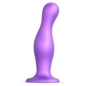 Фиолетовая насадка Strap-On-Me Dildo Plug Curvy size L - Strap-on-me - купить с доставкой в Шахтах