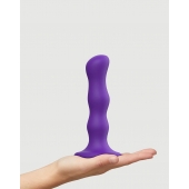 Фиолетовая насадка Strap-On-Me Dildo Geisha Balls size M - Strap-on-me - купить с доставкой в Шахтах