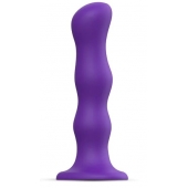Фиолетовая насадка Strap-On-Me Dildo Geisha Balls size M - Strap-on-me - купить с доставкой в Шахтах