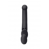 Черный безремневой вибрострапон Silicone Bendable Strap-On - size XL - Strap-on-me - купить с доставкой в Шахтах