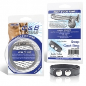 Кольцо на пенис SNAP COCK RING из искусственной кожи на клепках - BlueLine - в Шахтах купить с доставкой