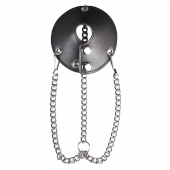 Утяжка для мошонки из искусственной кожи с цепочками PARACHUTE BALL STRETCHER - BlueLine - купить с доставкой в Шахтах