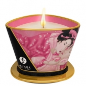 Массажная свеча Rose Petals с ароматом розы - 170 мл. - Shunga - купить с доставкой в Шахтах