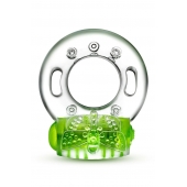 Зеленое эрекционное виброкольцо Arouser Vibrating C-Ring - Blush Novelties - в Шахтах купить с доставкой