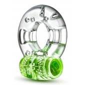 Зеленое эрекционное виброкольцо Arouser Vibrating C-Ring - Blush Novelties - в Шахтах купить с доставкой