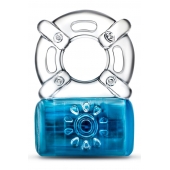 Синее эрекционное виброкольцо One Night Stand Vibrating C-Ring - Blush Novelties - в Шахтах купить с доставкой