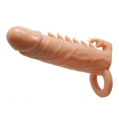 Телесная удлиняющая насадка Penis Sleeve Emmitt - 17 см. - Baile - в Шахтах купить с доставкой