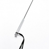 Черный кожаный стек с гладкой ручкой - 55 см. - Crazy Handmade - купить с доставкой в Шахтах