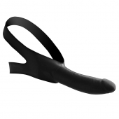 Черный кляп-страпон Masters Mini Face Fuck Strap-On - 14 см. - XR Brands - купить с доставкой в Шахтах