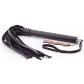 Черная кожаная плеть  Индиго  - 50 см. - Crazy Handmade - купить с доставкой в Шахтах