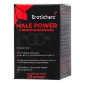 Капсулы для мужчин Erotichard male power с пантогематогеном - 20 капсул (0,370 гр.) - Erotic Hard - купить с доставкой в Шахтах