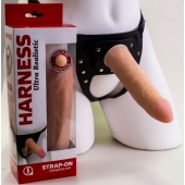 Страпон Харнесс из трусиков и насадки-фаллоса - 17,5 см. - LOVETOY (А-Полимер) - купить с доставкой в Шахтах