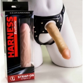Телесная насадка-фаллос на трусиках с плугом - 16,5 см. - LOVETOY (А-Полимер) - купить с доставкой в Шахтах