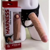Насадка-фаллос в комплекте с трусиками Harness - 21,6 см. - LOVETOY (А-Полимер) - купить с доставкой в Шахтах