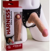 Страпон Harness из двух предметов: регулируемые трусики и насадка-фаллос - 17,5 см. - LOVETOY (А-Полимер) - купить с доставкой в Шахтах