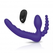 Фиолетовый безремневой страпон с пультом ДУ 7’’ Remote Control Strapless - 24 см. - Pegasus - купить с доставкой в Шахтах