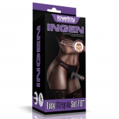 Женский темнокожий страпон Easy Strapon Set 7 Inch - 18 см. - Lovetoy - купить с доставкой в Шахтах