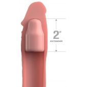 Телесная насадка-удлинитель 2 Inch Silicone X-tension with Strap - 20,3 см. - Pipedream - в Шахтах купить с доставкой