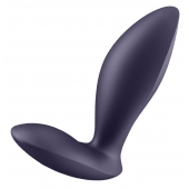 Фиолетовый анальный вибростимулятор Power Plug - Satisfyer - в Шахтах купить с доставкой
