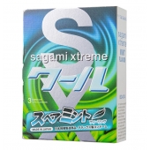 Презервативы Sagami Xtreme Mint с ароматом мяты - 3 шт. - Sagami - купить с доставкой в Шахтах