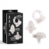 Набор из 3 прозрачных эрекционных колец с вибрацией Teasers Ring Kit - Chisa - в Шахтах купить с доставкой