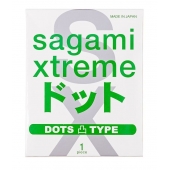 Презерватив Sagami Xtreme Type-E с точками - 1 шт. - Sagami - купить с доставкой в Шахтах