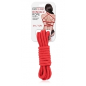 Красная хлопковая веревка для связывания - 3 м. - Lux Fetish - купить с доставкой в Шахтах