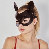Коричневая кожаная маска  Кошечка - Sitabella - купить с доставкой в Шахтах