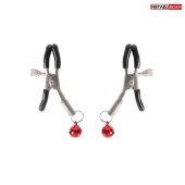 Серебристые зажимы на соски с шариками - Notabu - купить с доставкой в Шахтах