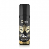 Съедобный гель Dual Vibe Pina Colada с эффектом вибрации и вкусом коктейля пина колада - 15 мл. - ORGIE - купить с доставкой в Шахтах
