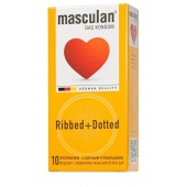 Презервативы с колечками и пупырышками Masculan Ribbed+Dotted - 10 шт. - Masculan - купить с доставкой в Шахтах