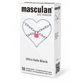 Ультрапрочные презервативы Masculan Ultra Safe Black - 10 шт. - Masculan - купить с доставкой в Шахтах
