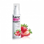 Съедобное согревающее массажное масло Love Me Tender Strawberry с ароматом клубники - 100 мл. - Love to Love - купить с доставкой в Шахтах