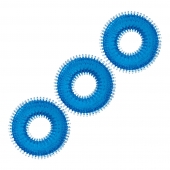 Комплект из трех голубых колец для эрекции 3-Pack Ultra-Stim Stretch Cock Rings - BlueLine - в Шахтах купить с доставкой