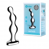 Стальной анальный фаллоимитатор для простаты Stainless Steel Anal Beads - 13 см. - b-Vibe - в Шахтах купить с доставкой